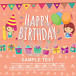 Birthday kids layout design