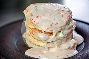 Birthday Pancakes with Cake Icing