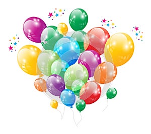 Birthday Party Ballon Anniversary Vector