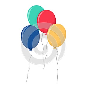 Birthday party ballons vector design illustration isolated on white background