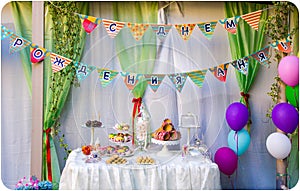 Birthday party of child