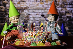 Birthday Party for Children with Cake