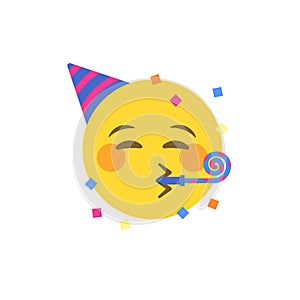 Birthday party face emoji emoticon icon