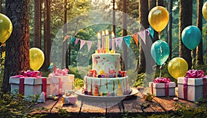 Birthday party, forest concept