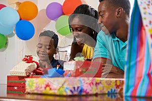 Birthday Party At Home With Black Mom Dad Son Celebrating