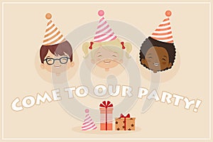 Birthday party invitation card template