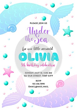 Birthday party invitation template