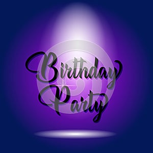 Birthday party poser design isolated blue background