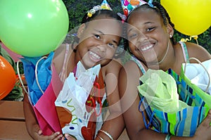 Birthday party sisters