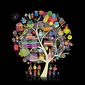 Birthday party tree for your design