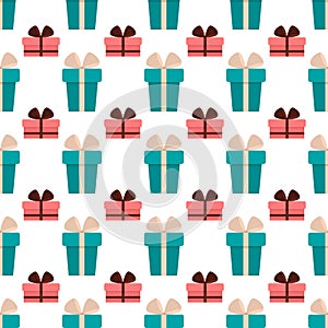 Birthday party vector celebratory seamless pattern with garlands balloons holiday confetti hearts surprise carnival