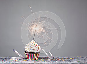 Birthday Sparkler Cupcake