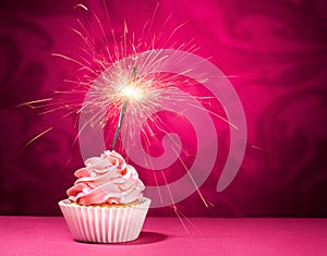 Birthday Sparkler Cupcake