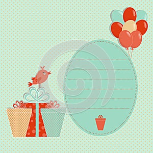 Birthday template greeting card