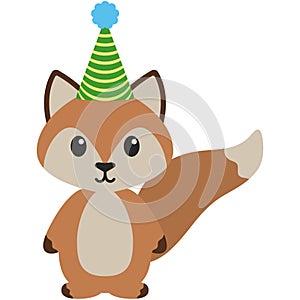 Birthday Woodland Fox Illustration