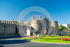 Bisagra gate, Toledo, Spain photo