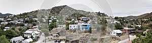 Bisbee Arizona houses on mountain Panorama