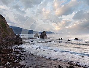 Biscay bay coast landscape, Spain photo