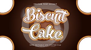 Biscuit Cake 3D editable text effect Template