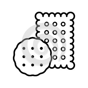 Biscuit cracker icon vector design templates simple and modern