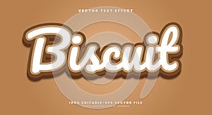 Biscuit editable text effect template