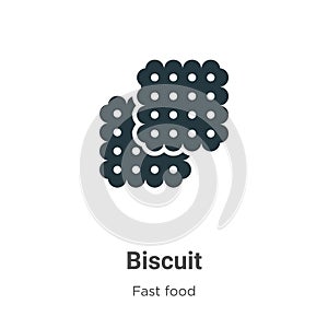 Biscuit vector icon on white background. Flat vector biscuit icon symbol sign from modern fast food collection for mobile concept