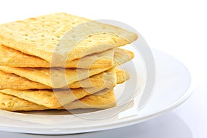 Biscuit on white background