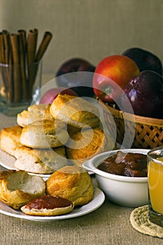 Biscuits with apple butter
