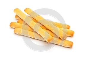 biscuits bread stick on white background