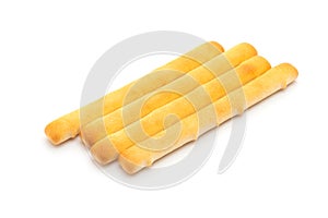 biscuits bread stick on white background