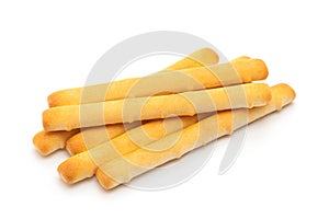 biscuits bread stick on white background