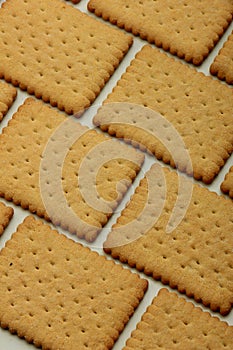 Biscuits in brick pattern