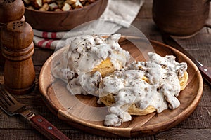 Biscuits and Creamy Sausage Gravy photo