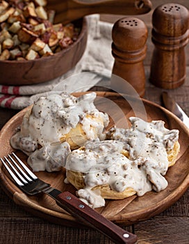 Biscuits and Creamy Sausage Gravy photo