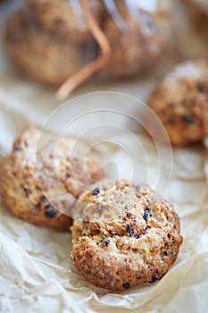 Biscuits. homemade cookie with berry