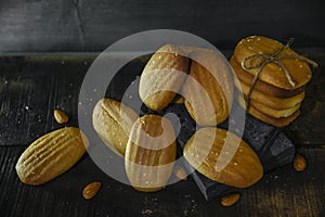 biscuits isolated on dark background.Atta biscuit, cookies, white flour biscuit - Indian cooking