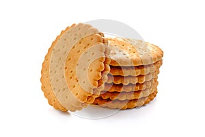 BISCUITS - A stack of delicious wheat round biscuits