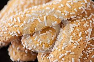 Biscuits with sugar grains