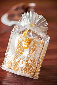 Biscuits with sugar grains