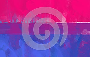 bisexual flag painted on wall. LGBT pride community. LGBTQ social equality concept
