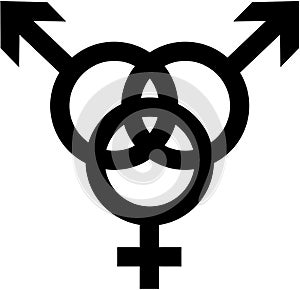 Bisexual - man, woman, man photo