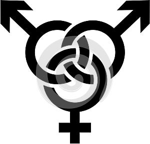 Bisexuality symbol photo