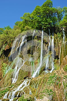 Bisheh waterfall in Zagros forests of Lorestan , Iran