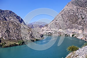 Bishkek road - Osh in Kyrgyzstan, Naryn photo