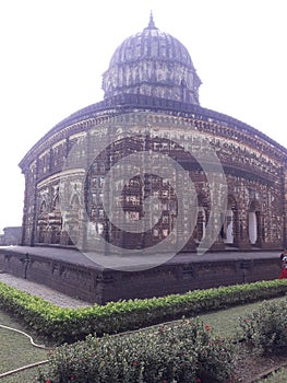Bishnupur Radha Shyam Temple built by Chaitanya Singha in 1758, west Bengal, India photo