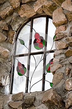 Bishop Castle stain glass window