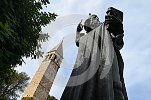 Bishop Grgur Ninski statue in Split city