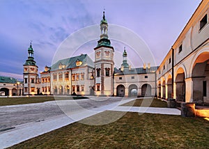 Bishops Palace in Kielce, in the evening. photo