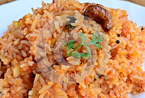 Bisi belle bhaat -karnataka rice preparation photo
