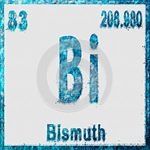 Bismuth Chemical Element Blue on White